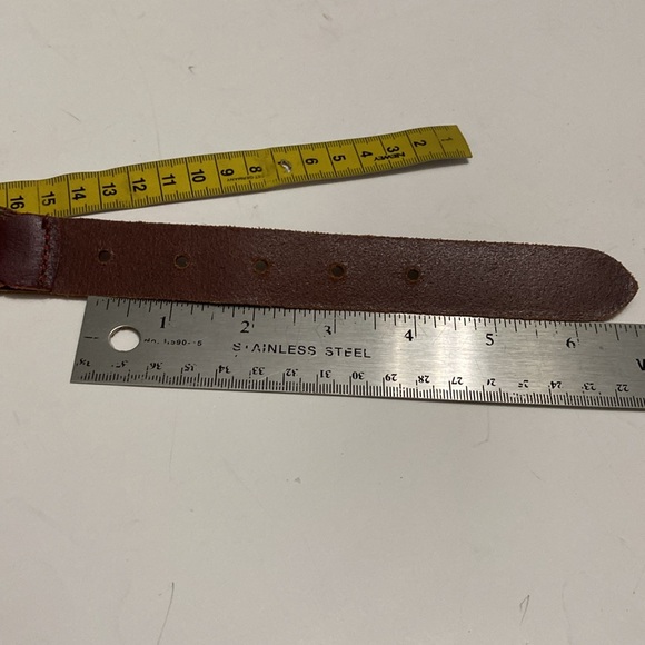 Fossil Multi-colour Leather Belt with Gold Brass Buckle - Picture 11 of 13